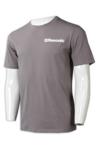 T1015 製造淨色男裝T恤 設計印花LOGO短袖T恤 T恤供應商 電器 電子行業   男生 短 t